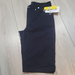 Golfino Women's SofiGuard Stretch Bermuda Shorts 6 Navy Blue Golf Preppy NEW